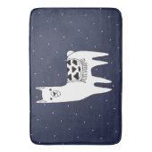 Trendy Llama Sketch & White Stippen Badmat (Voorkant Verticaal)
