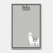 Trendy Llama Sketch & White Stippen Post-it® Notes (Voorkant)