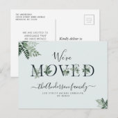 Trendy loof letters New Home Briefkaart (Voorkant / Achterkant)