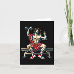 Trendy Lord Jesus Bodybuilding Workout Jesus Lifti Kaart
