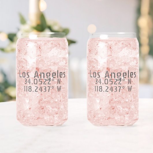 Trendy Los Angeles coördinaten kan glas set (Insitu (Huwelijk))