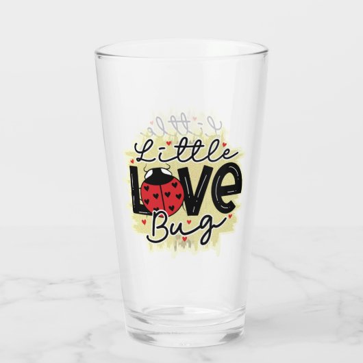 Trendy Love Bug Valentijnsdag Glas (Achterkant)