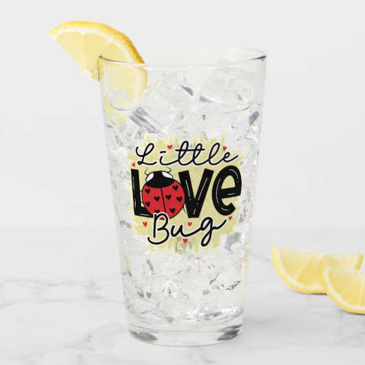 Trendy Love Bug Valentijnsdag Glas (Voorkant ijs)