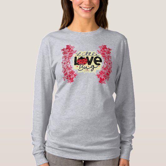 Trendy Love Bug Valentijnsdag Long Sleeve T-shirt (Voorkant)