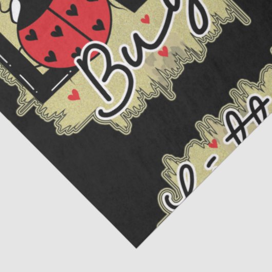 Trendy Love Bug Valentijnsdag Tissuepapier (Detail)