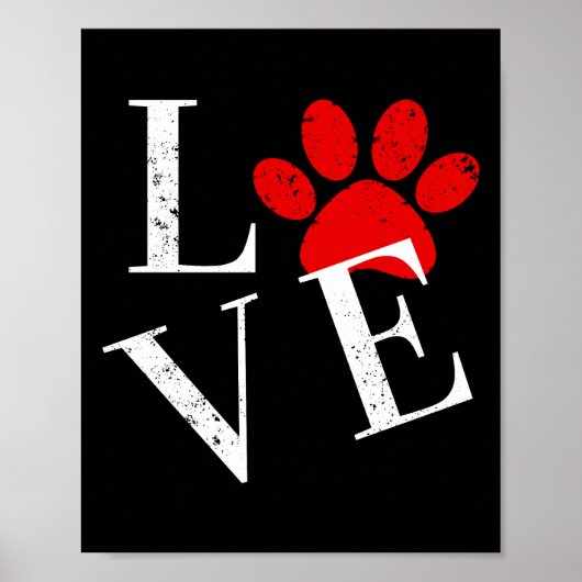 TRENDY LOVE DOG PAW POSTER (Voorkant)