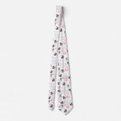 Trendy Love Gift Tie Pink Black Hearts Design Stropdas (Achterkant)