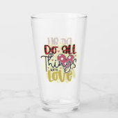 Trendy Love Glitter Valentijnsdag Glas (Achterkant)