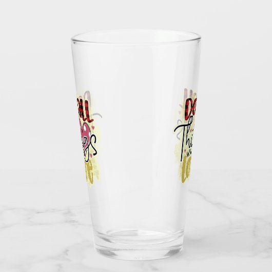 Trendy Love Glitter Valentijnsdag Glas (Links)