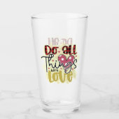 Trendy Love Glitter Valentijnsdag Glas (Voorkant)