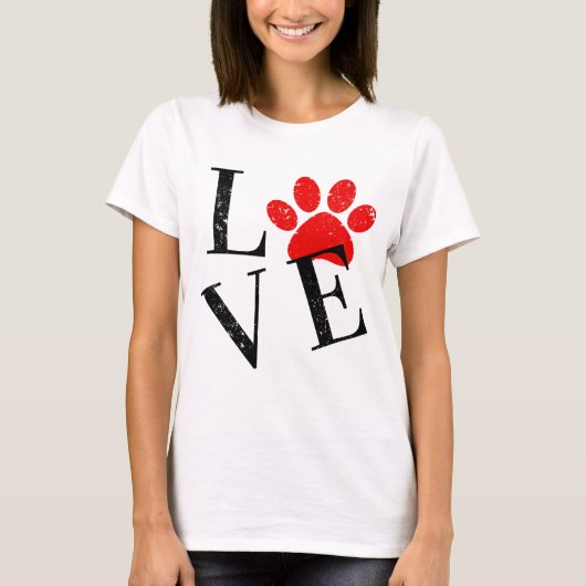 TRENDY LOVE HOND MOEDER POOT T-SHIRT (Voorkant)