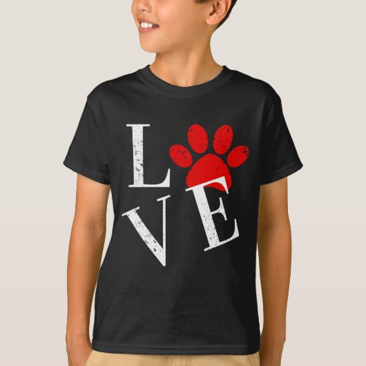 TRENDY LOVE HOND Poot T-Shirt (Voorkant)