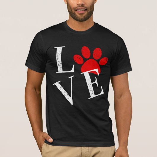 TRENDY LOVE HOND Poot T-Shirt (Voorkant)