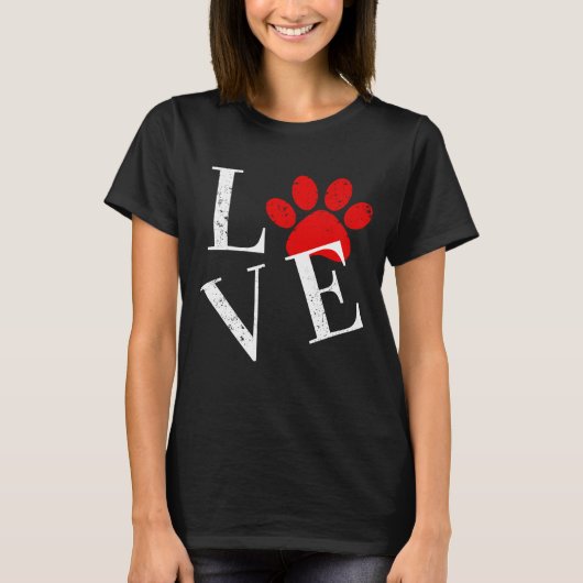 TRENDY LOVE HOND Poot T-Shirt (Voorkant)