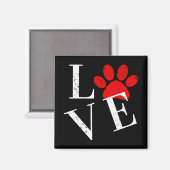 TRENDY LOVE HONDENPOOT   MAGNEET (Voorkant / Achterkant)