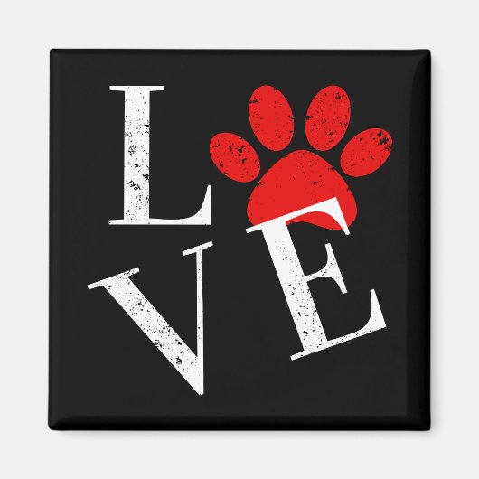 TRENDY LOVE HONDENPOOT   MAGNEET (Voorkant)