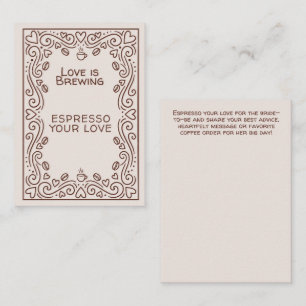 Trendy Love Is Brewing Bruiloftsfeest Informatiekaartje