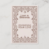 Trendy Love Is Brewing Bruiloftsfeest Informatiekaartje (Voorkant)