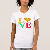 Trendy Love Shirt, Rainbow Heart T-shirt ontwerp (Voorkant)