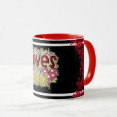 Trendy Love You Valentijnsdag Mok (Voorkant rechts)
