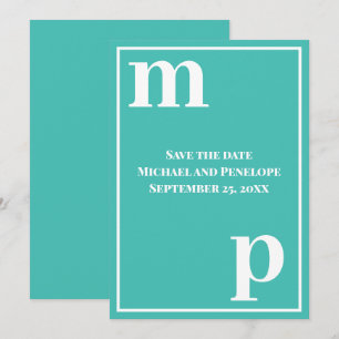 Trendy Lower Hoesje Monogram Turquoise Save the Da Kaart