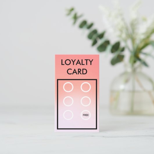 Trendy Loyalty Kaart Visitekaartje (Staand voorkant)