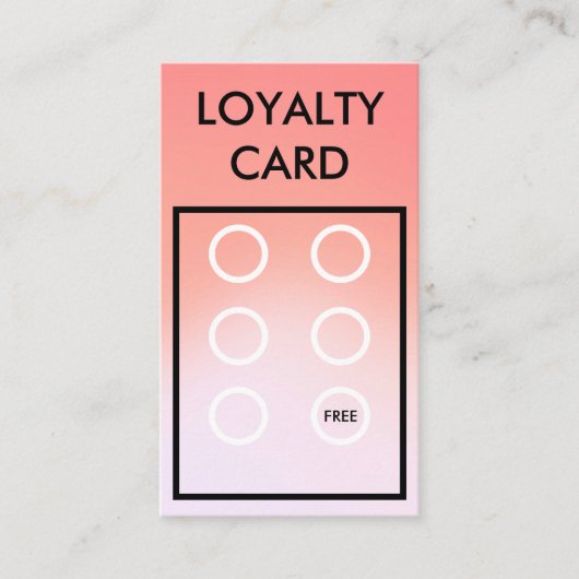 Trendy Loyalty Kaart Visitekaartje (Voorkant)