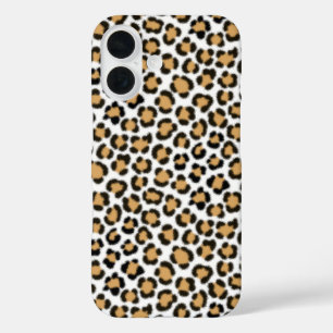Trendy luipaard gesimuleerd bont effect herhalen p iPhone 16 hoesje