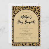 Trendy Luipaardprint Moderne Moederdag Brunch Kaart (Voorkant)