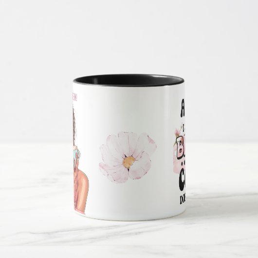 Trendy "Luister" Mok met Sassy Coffee Quote (Midden)