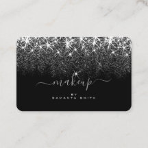 Trendy Luminous Silver Glitter Stars Makeup Artist