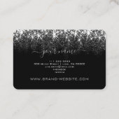 Trendy Luminous Silver Glitter Stars Makeup Artist Visitekaartje (Achterkant)