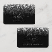 Trendy Luminous Silver Glitter Stars Makeup Artist Visitekaartje (Voorkant / Achterkant)