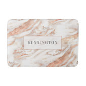 Trendy Lux Copper Roos Gold Foil marble Badmat (Voorkant)
