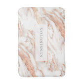 Trendy Lux Copper Roos Gold Foil marble Badmat (Voorkant Verticaal)