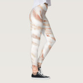 Trendy Lux Copper Roos Gold Foil marble Leggings (Rechts)