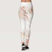 Trendy Lux Copper Roos Gold Foil marble Leggings (Achterkant)