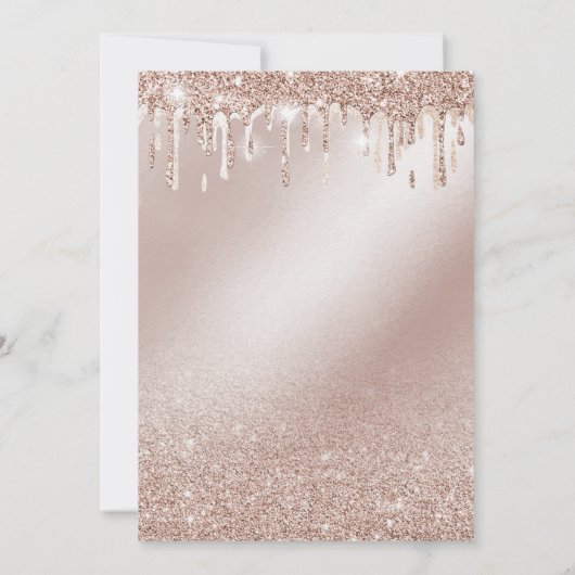 Trendy luxe druipende gouden folie kalligrafie kaart (Achterkant)