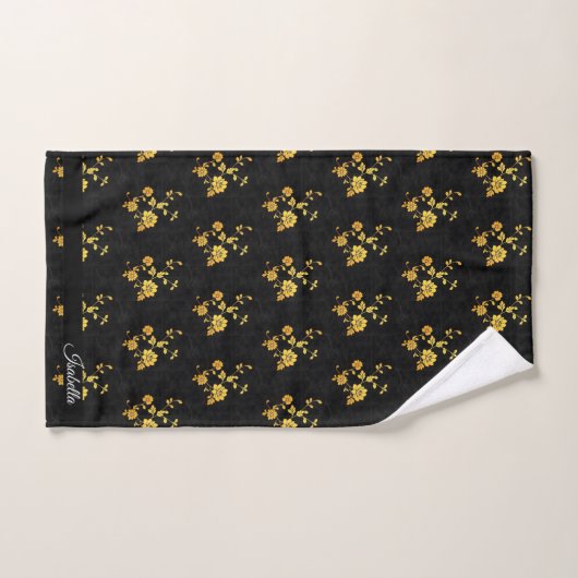 Trendy Luxe Elegant Bloemen Collectie Bad Handdoek (Handdoek)