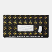 Trendy Luxe Elegant Bloemen Collectie Bureaumat (Keyboard & Muis)
