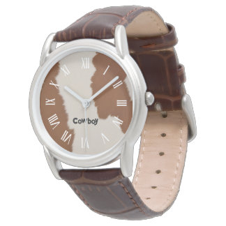 Trendy Luxe Elegante Nep koeienleer Collectie Horloge