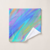 Trendy luxe groen blauw paarse faux holografisch bad handdoek (Wasdoekje)