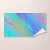 Trendy luxe groen blauw paarse faux holografisch bad handdoek (Handdoek)