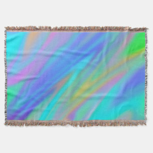 Trendy luxe groen blauw paarse faux holografisch deken