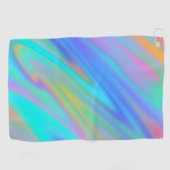 Trendy luxe groen blauw paarse faux holografisch golfhanddoek (Horizontaal)