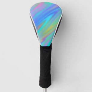 Trendy luxe groen blauw paarse faux holografisch golfheadcover