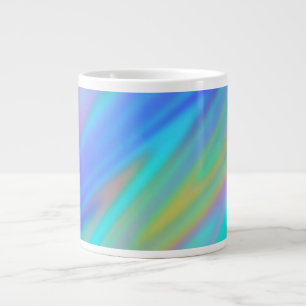 Trendy luxe groen blauw paarse faux holografisch grote koffiekop