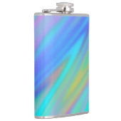 Trendy luxe groen blauw paarse faux holografisch heupfles (Rechts)