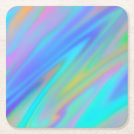 Trendy luxe groen blauw paarse faux holografisch kartonnen onderzetters