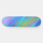 Trendy luxe groen blauw paarse faux holografisch persoonlijk skateboard (Horizontaal)